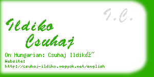 ildiko csuhaj business card